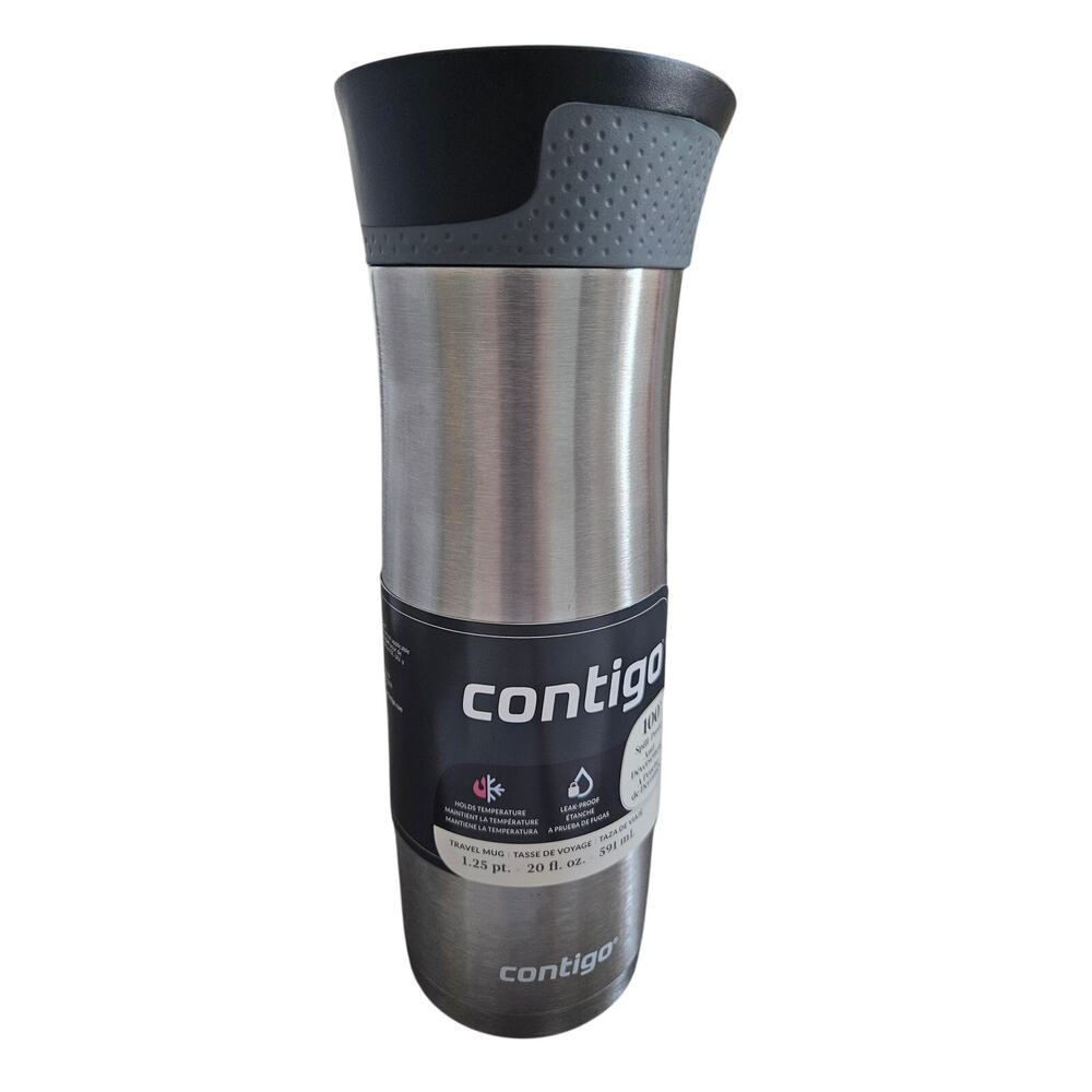 Contigo West Loop Spill-Proof Travel Mug Autoseal 20 oz BPA Free Silver New
